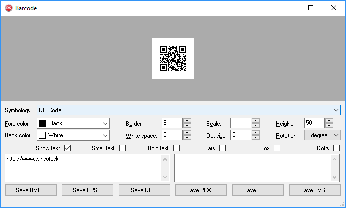 Barcode example