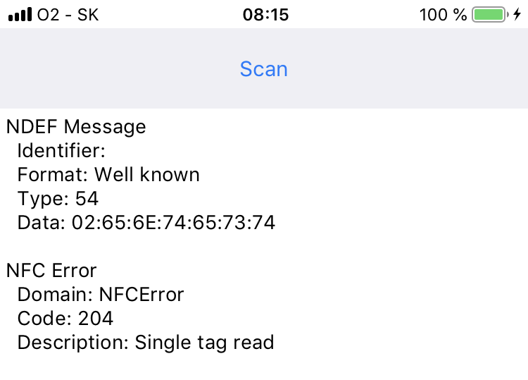NFC Library for iOS demo example